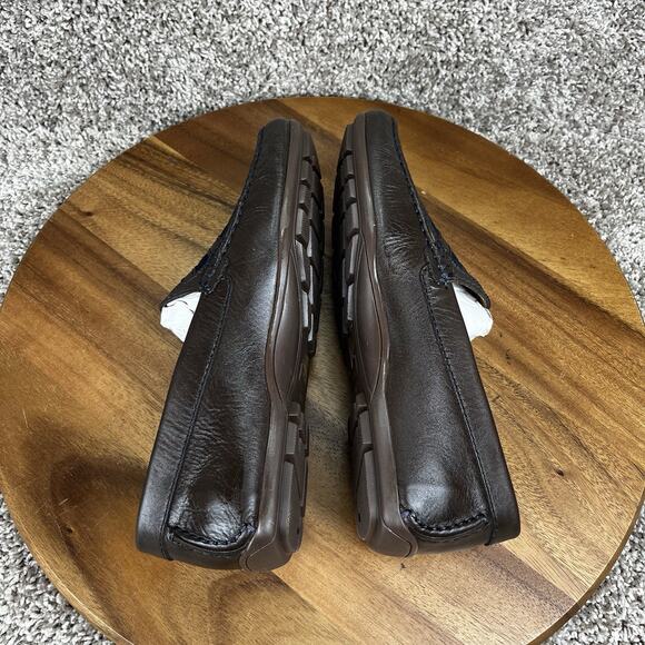Driver Club USA Men\'s Size 8.5 Leather Malibu Driver Loafer Brown Shoes